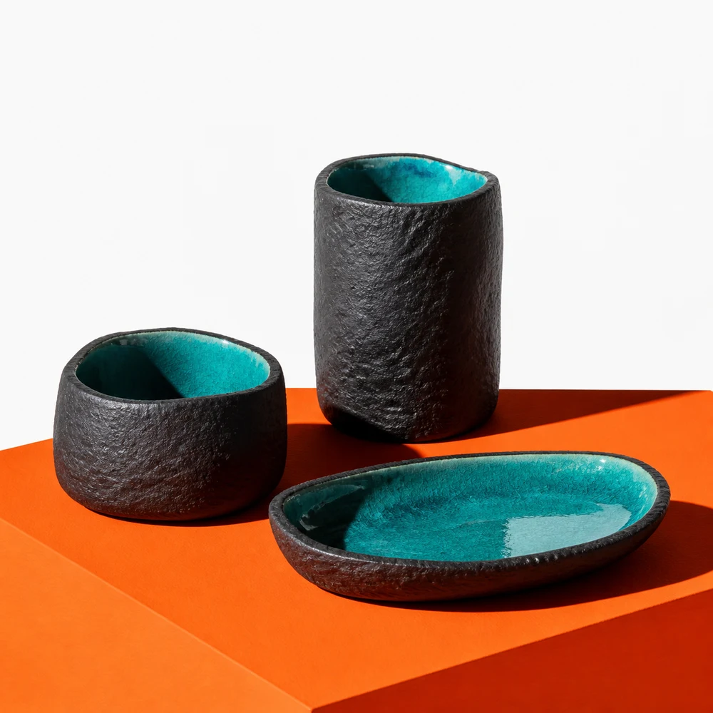 Vaso de cerámica volcánica